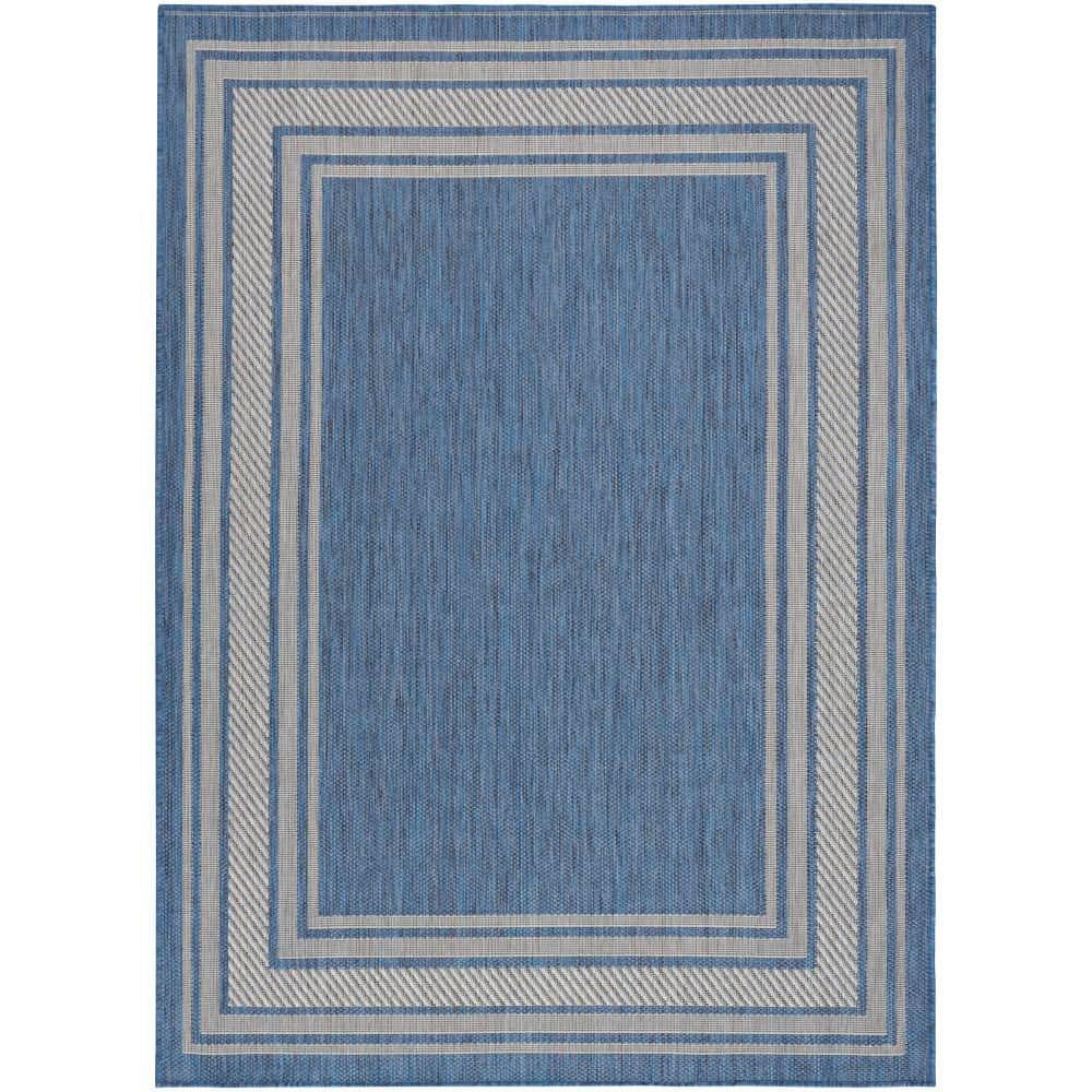 Horizon Denim 5 ft. x 7 ft. Indoor/Outdoor Bordered Contemporary Area Rug price history on PriceWatchPro
