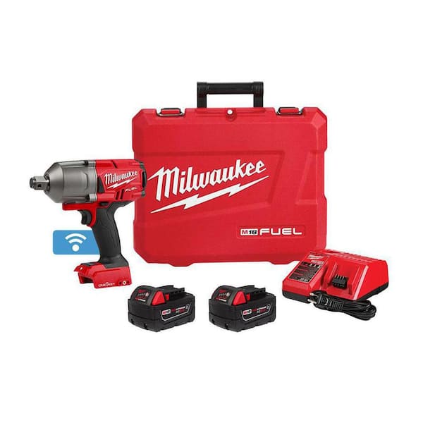 Milwaukee M18 FUEL ONE-KEY 18V Li-Ion Brushless Cordless 3/4 in. High-Torque Impact Wrench with Friction Ring, Resistant Batteries