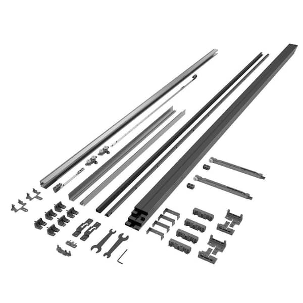 Hannover Lite 38 x 84 in. Aluminum Pocket Door Track, Framing and Top Mount Hardware Kit with Double Soft-Stop