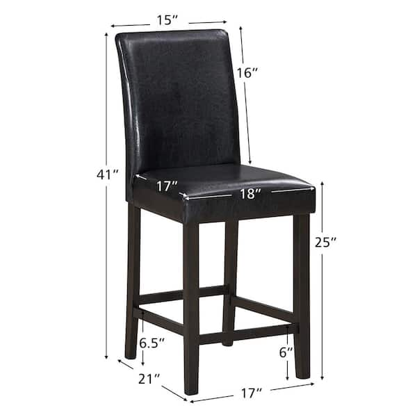 Gymax 41 in. H Bar Stools High Back Counter Height Barstool Pub