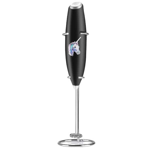Zulay Kitchen Powerful Milk Frother Handheld Foam Maker for Lattes - Unicorn Black