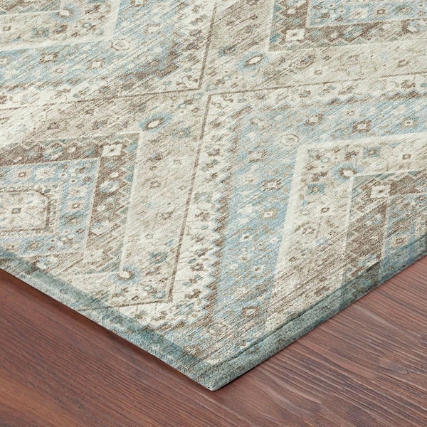 Chantille Machine Washable Indoor/Outdoor Abstract ACN2699 Ivory 3 ft. x 4 ft. Area Rug