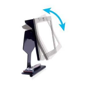 Detachable Rectangle Fogless Shower Mirror with Adjustable Silver Bracket