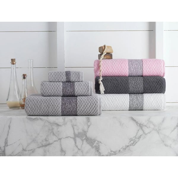 Pink and outlet gray towels