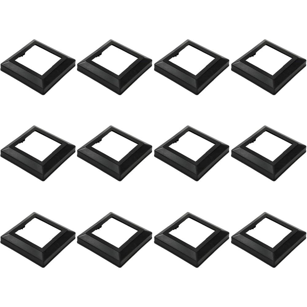 PVC Post Skirt 3.5 x 3.5 in. Black Post Base Cover Split Style Sleeve Reusable Column Wraps for Fence Deck Rails 12 Pack price history on PriceWatchPro