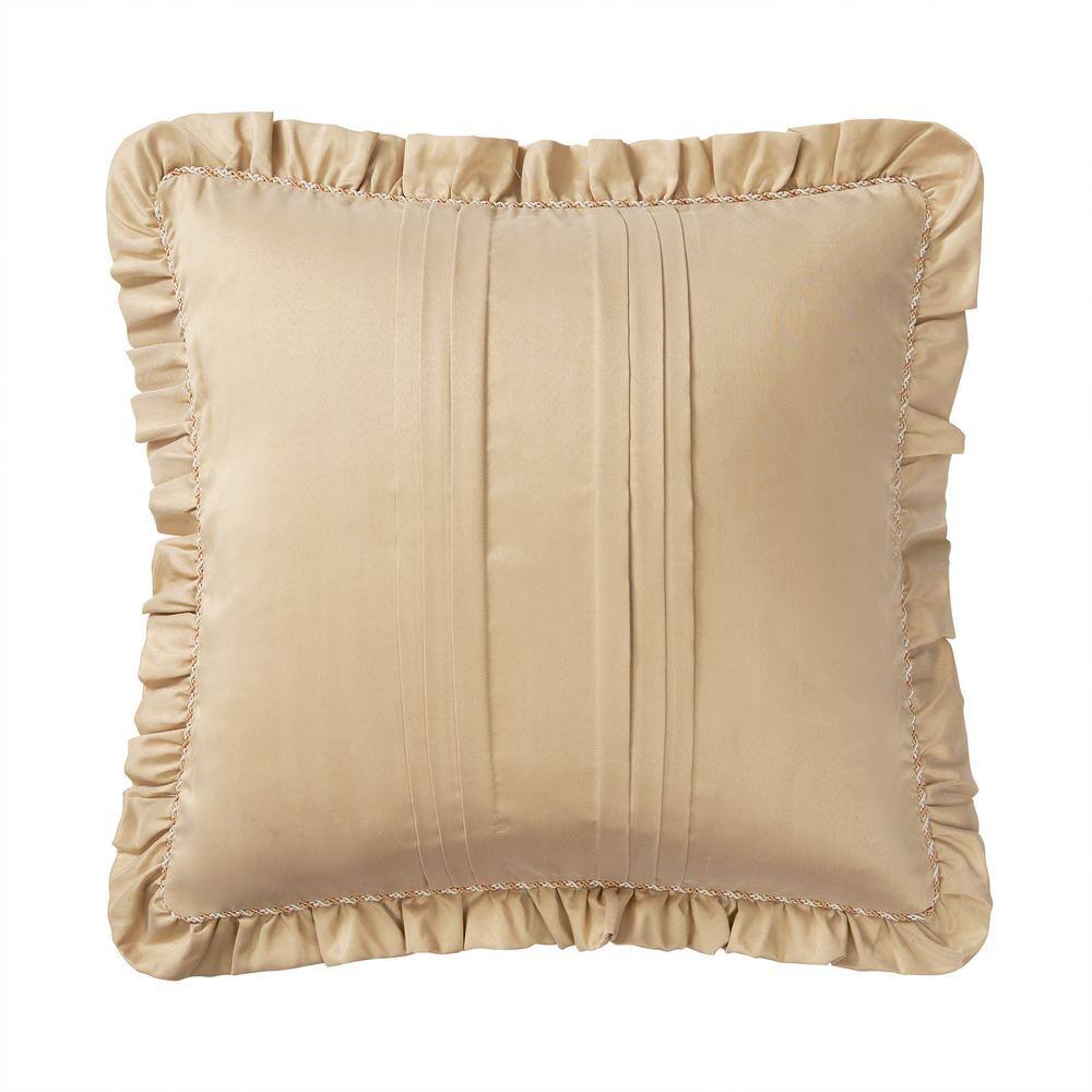 Oatmeal and Gold Jacquard King Bedspread Set