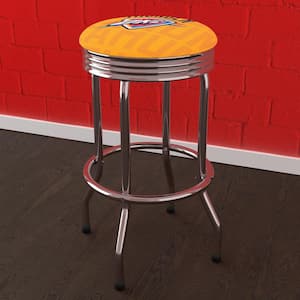 Oklahoma City Thunder City 29 in. Yellow Backless Metal Bar Stool with Vinyl Seat