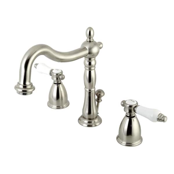 Kingston Brass Victorian 8 in. Widespread 2-Handle Bathroom Faucet in Brushed Nickel