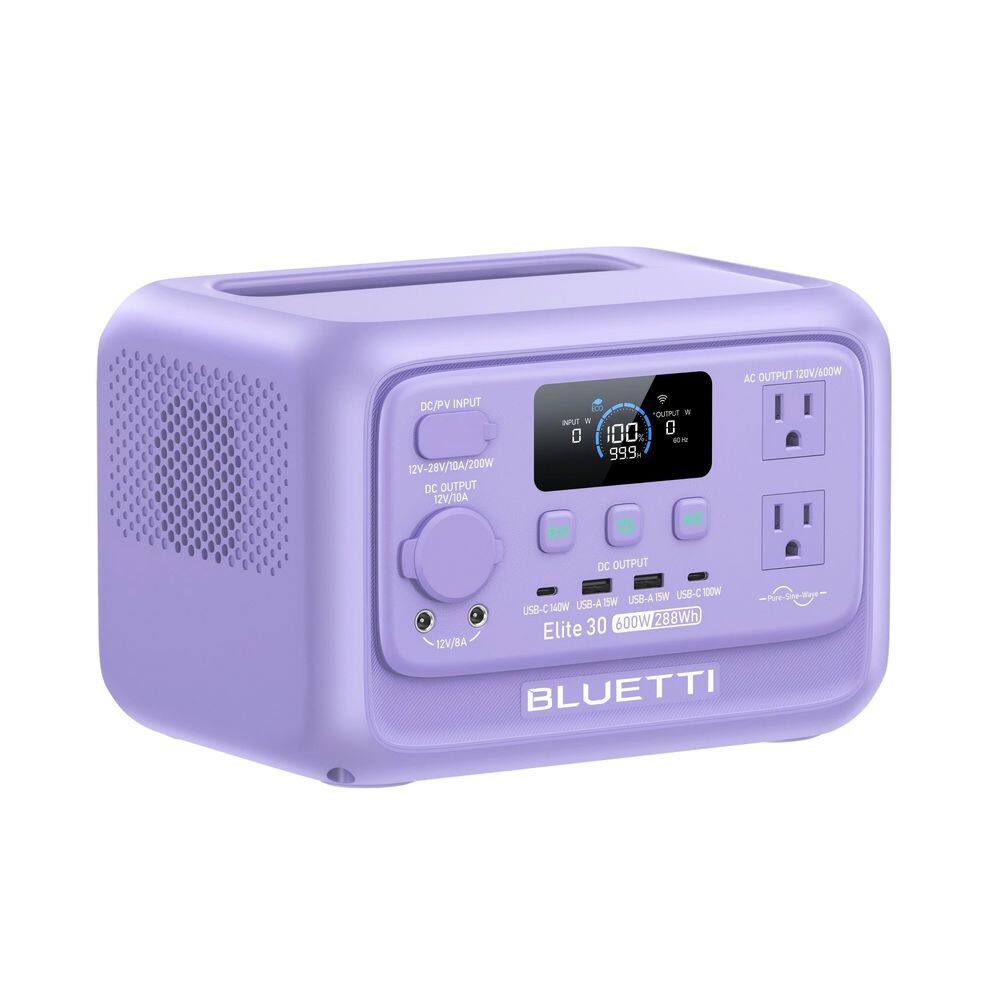 600W Continuous/1500W Peak Output 288Wh Portable Power Station, Push Button Start Battery Solar Generator for Campsite