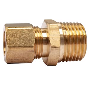 1/2 in. O.D. Comp x 1/2 in. MIP Brass Compression Adapter Fitting (5-Pack)