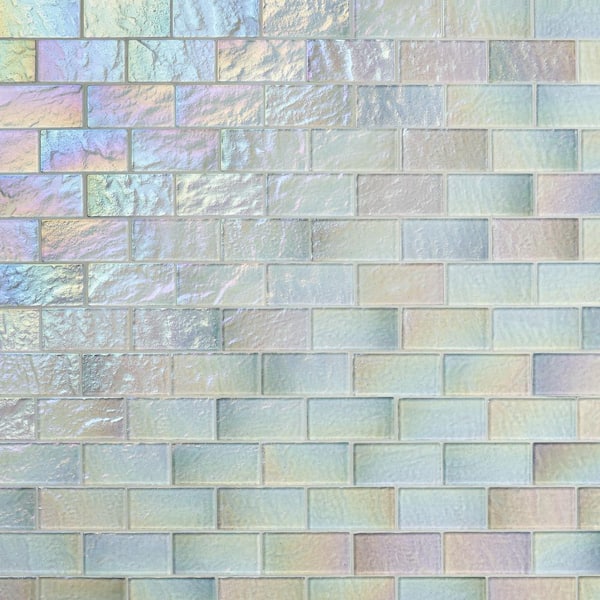 Ivy Hill Tile Speckle Glacier White 11.73 in. x 11.73 in. Polished Glass Wall Tile (0.95 sq. ft./Each)
