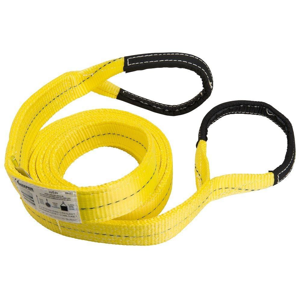 Keeper 2 in. x 16 ft. 2 Ply Flat Loop Polyester Lift Sling 02630 - The Home  Depot