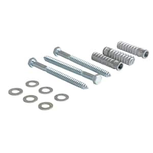0 .75 in. W 6.375 in. H 0 .75 in. D Silver 3 Spike Concrete Hardware Kit for Car Stop