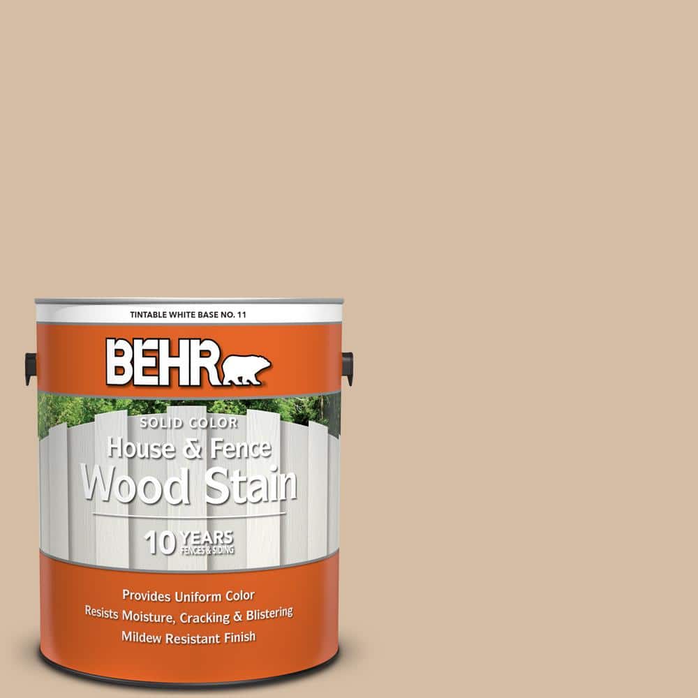 1 gal. #HDC-MD-12 Tiramisu Cream Solid Color House and Fence Exterior Wood 