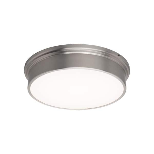 WAC Lighting York 8 in. 1-Light 3000K Brushed Nickel LED Flush Mount