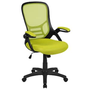 Porter High Back Mesh Swivel Ergonomic Office Chair in Green with Flip-Up Arms