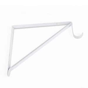 12.5 in. L x 1 in. W x 9.5 in. H White Steel Closet Rod Shelf Bracket