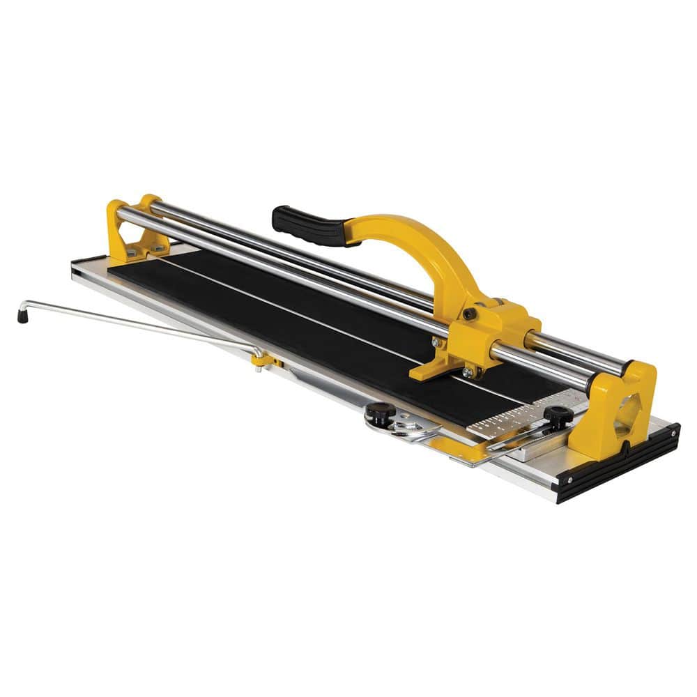 24-Inch Yellow Steel Manual Tile Cutter with Tungsten Carbide Wheel