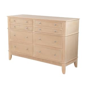 18 in. W Natural Brown 6-Drawers Modern Dresser Chest with Metal Knobs