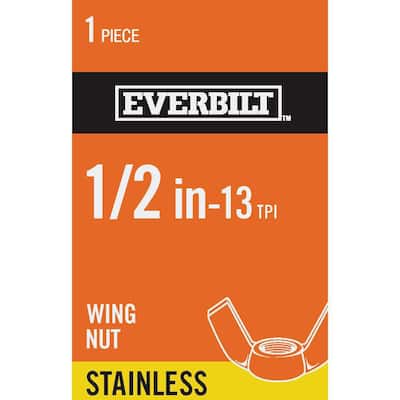 1/2 in.-13 Stainless Steel Wing Nut