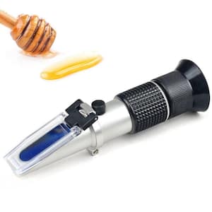 Honey Refractometer 3-in-1 Moisture Brix Baume Scale 58-90% Ideal for Honey Maple Syrup Molasses Bee Keeping Supplies