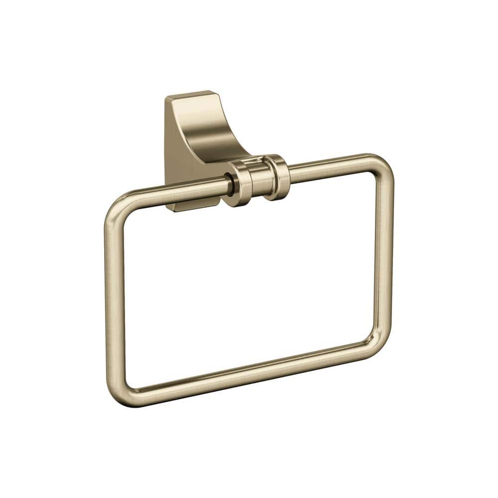 Golden Champagne Wall Mounted Towel Ring with Elegant Design