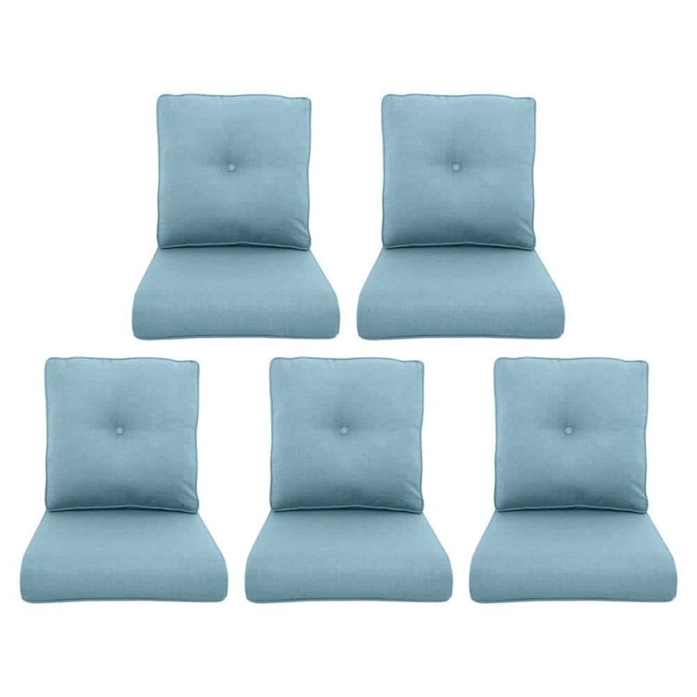 Duraolex 22 in. x 25 in. x 4 in. 10-Piece Deep Seating Outdoor Lounge Chair Cushion and Back Pillow in Babyblue price history on PriceWatchPro
