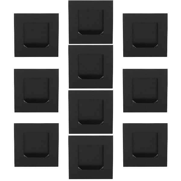 INOX FHIX 2-3/4 in. Graphite Black Stainless Steel Square Flush Cup Pull (10-Pack)
