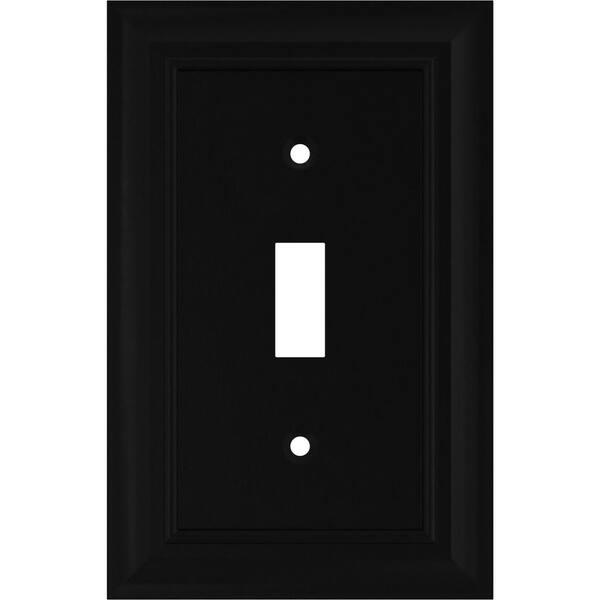 Liberty Architectural Matte Black 1-Gang Toggle Wall Plate