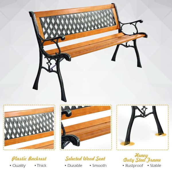 Balcony Outdoor Bench Bench Small IRON ROT Hay IMPERFECT ITEMS