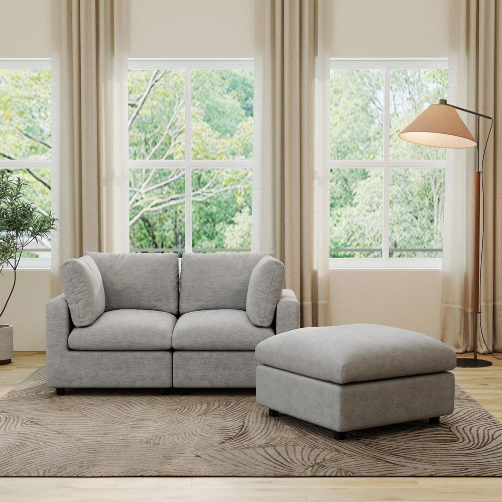 Magic Home Sofa Covers Washable, Lawson 67 in. Square Arm Chenille
