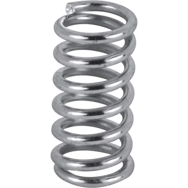 Compression Spring, Spring Steel Construction, Nickel-Plated Finish, .035 GA x 1/8 in. x 1/2 in., (6-Pack)