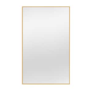 59 in. W x 35 in. H Rectangular Alloy Framed Wall Bathroom Vanity Mirror Modern Full-length Bathroom Silver Mirror