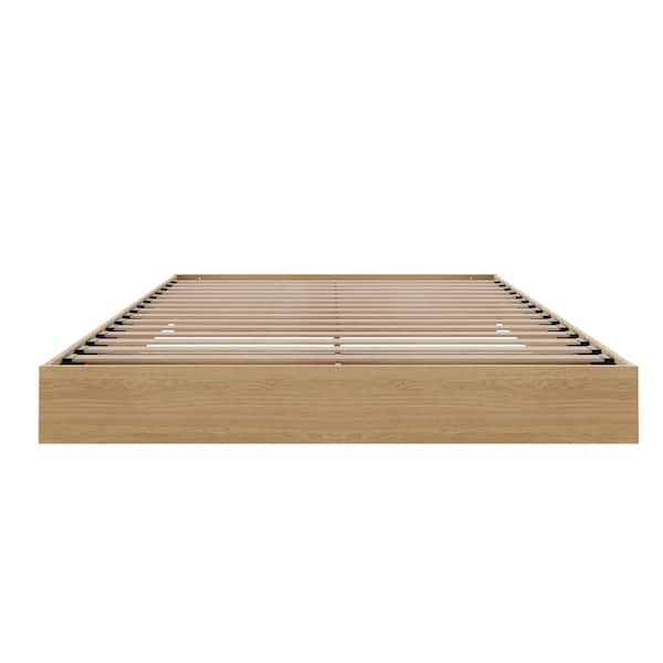 Nexera Fiji Natural Maple Queen Size Platform Bed with Slats