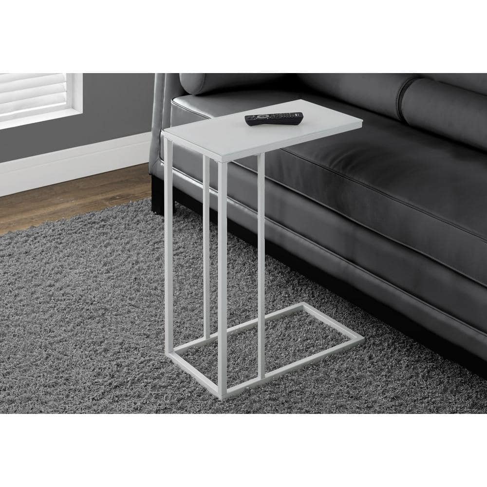 White Metal Glass Top End Table price history on PriceWatchPro