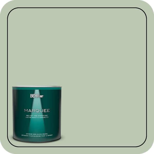 BEHR MARQUEE 1 qt. #MQ6-45 Composed One-Coat Hide Semi-Gloss Enamel Interior Paint & Primer