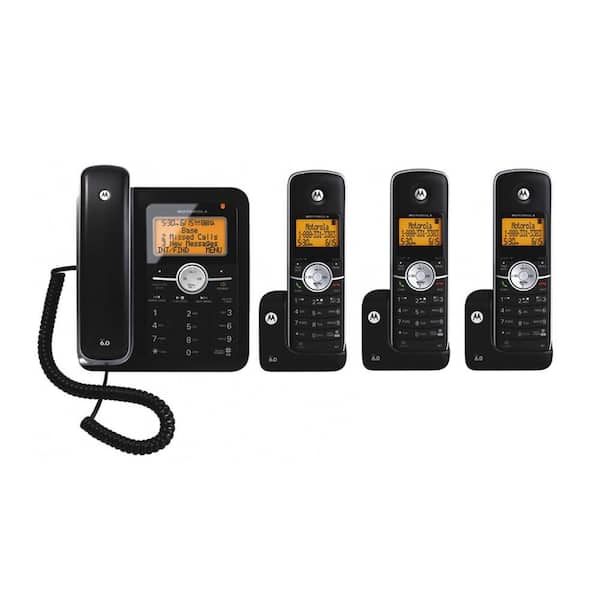 MOTOROLA DECT 6.0 Corded and Cordless Phone with 1 Corded Handset and 3 Cordless Handsets-DISCONTINUED