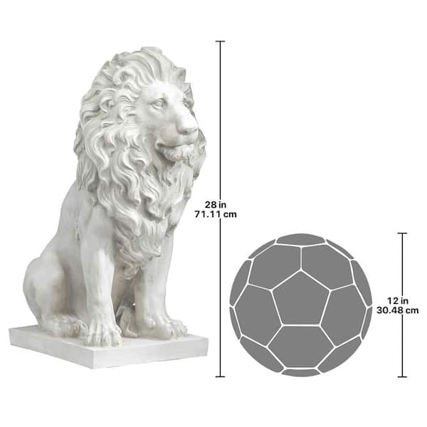 Design Toscano 28 in. H Lion of Florence Sentinel Garden