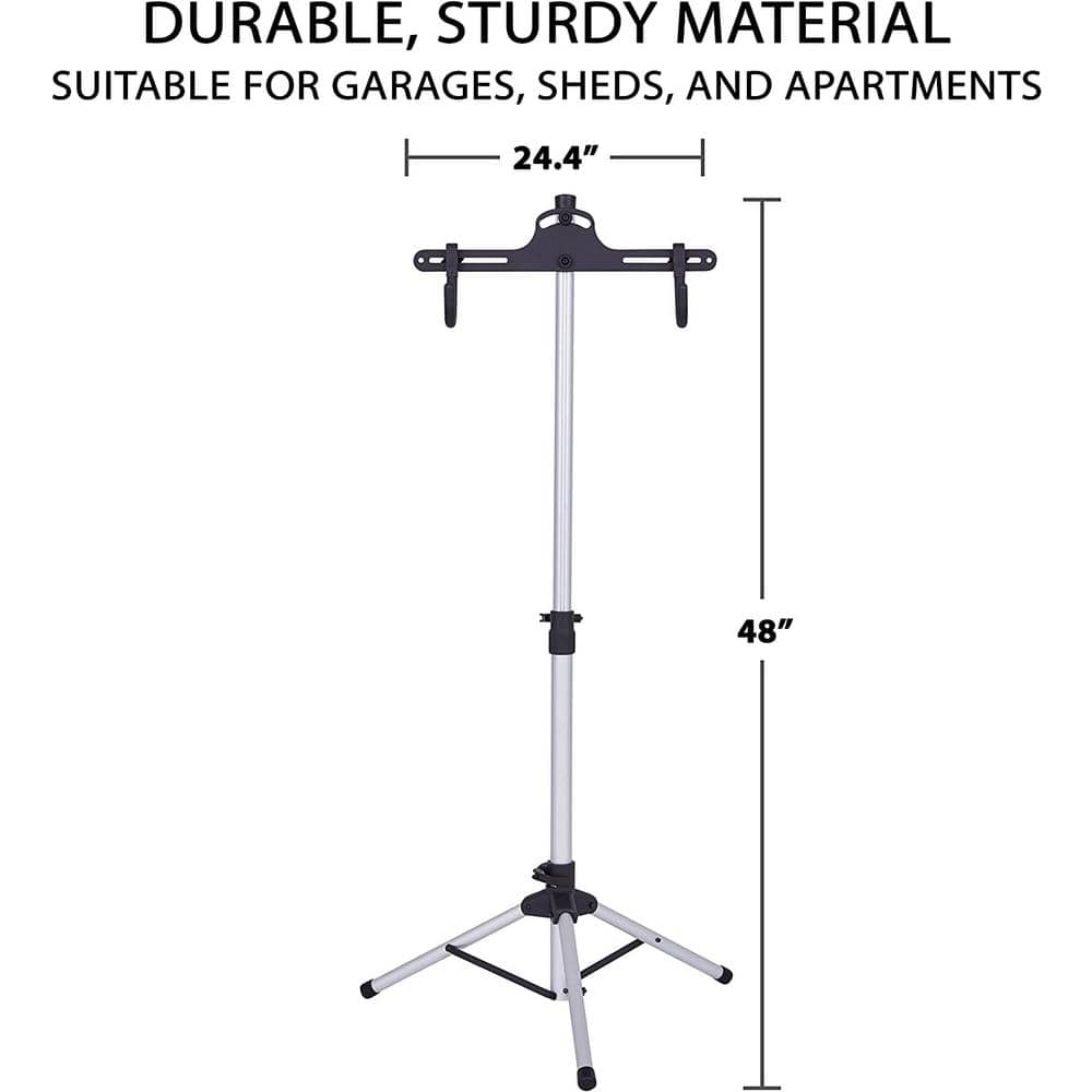 Adjustable Freestanding Silver and Black Bike Storage Rack