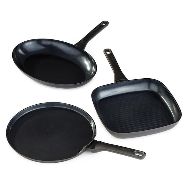 BergHOFF DiNA Helix 3-Piece Nonstick Specialty Cookware Set, Recycled Aluminum