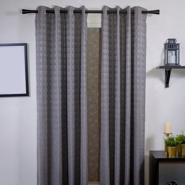 Art Decor Linea 120 In Single Curtain, Thick Curtain Rods