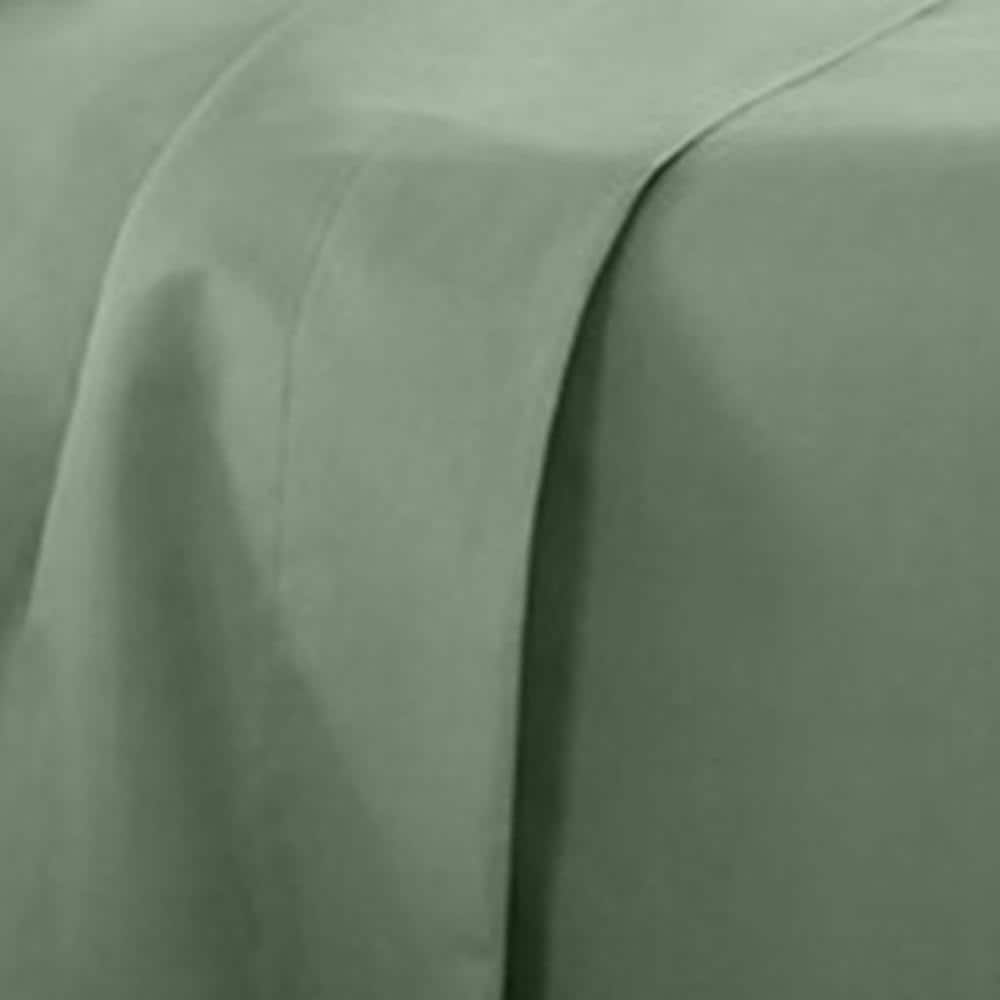 Sage Queen Solid Microfiber 6-Piece Bed Sheet Set