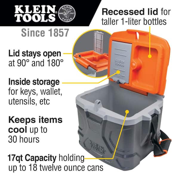 Klein Tools Tradesman Pro Tough Box Cooler 17 Quart 55600 The