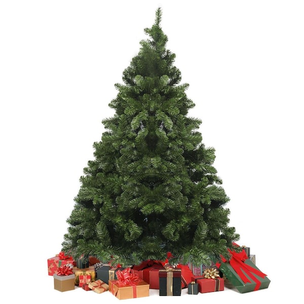 7 ft. Feel Real Downswept Douglas Fir Hinged Unlit Artificial Christmas Tree
