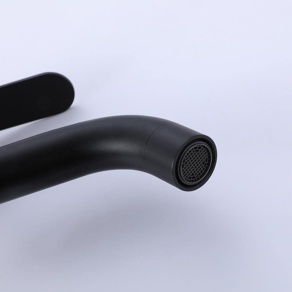 Matte Black Stainless Steel Single-Handle Bathroom Faucet