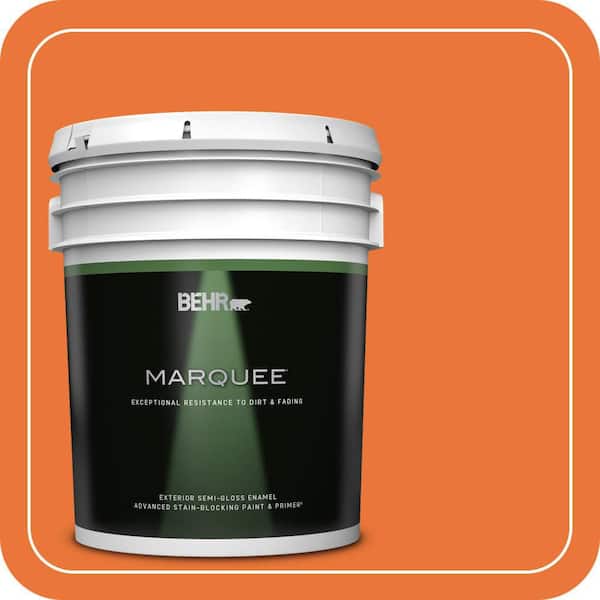 BEHR MARQUEE 5 gal. Home Decorators Collection #HDC-MD-27 Tart Orange Semi-Gloss Enamel Exterior Paint & Primer
