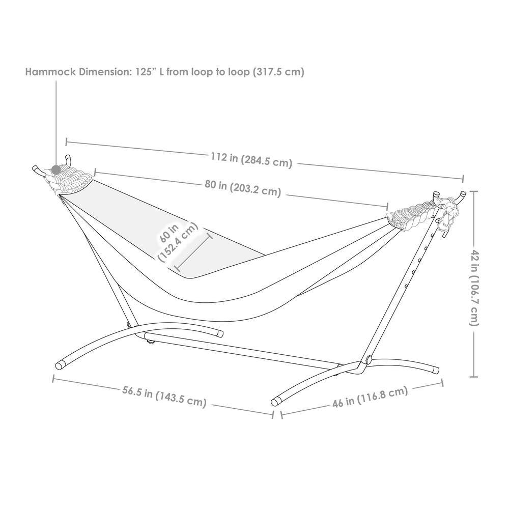 Beach Oasis Cotton Brazilian Hammock with Stand and Carrying Case