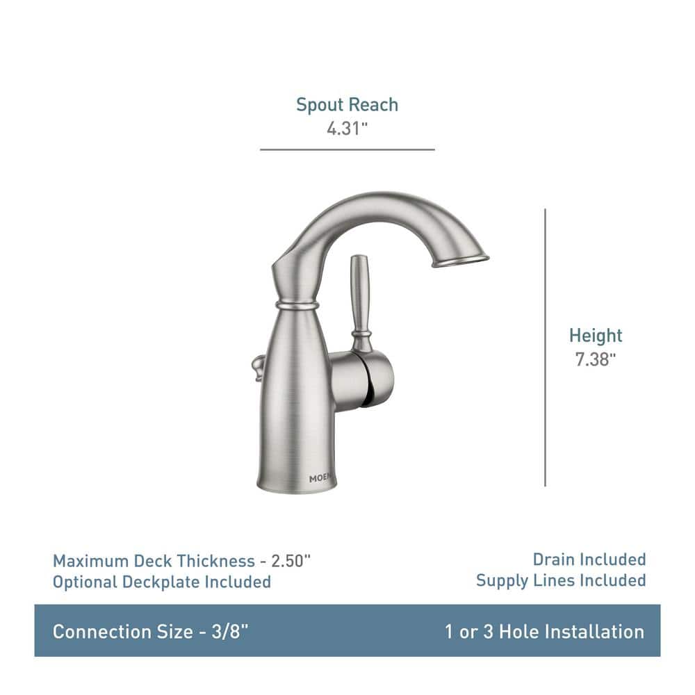 Mediterranean Bronze Single Hole Bathroom Faucet with Drain Assembly