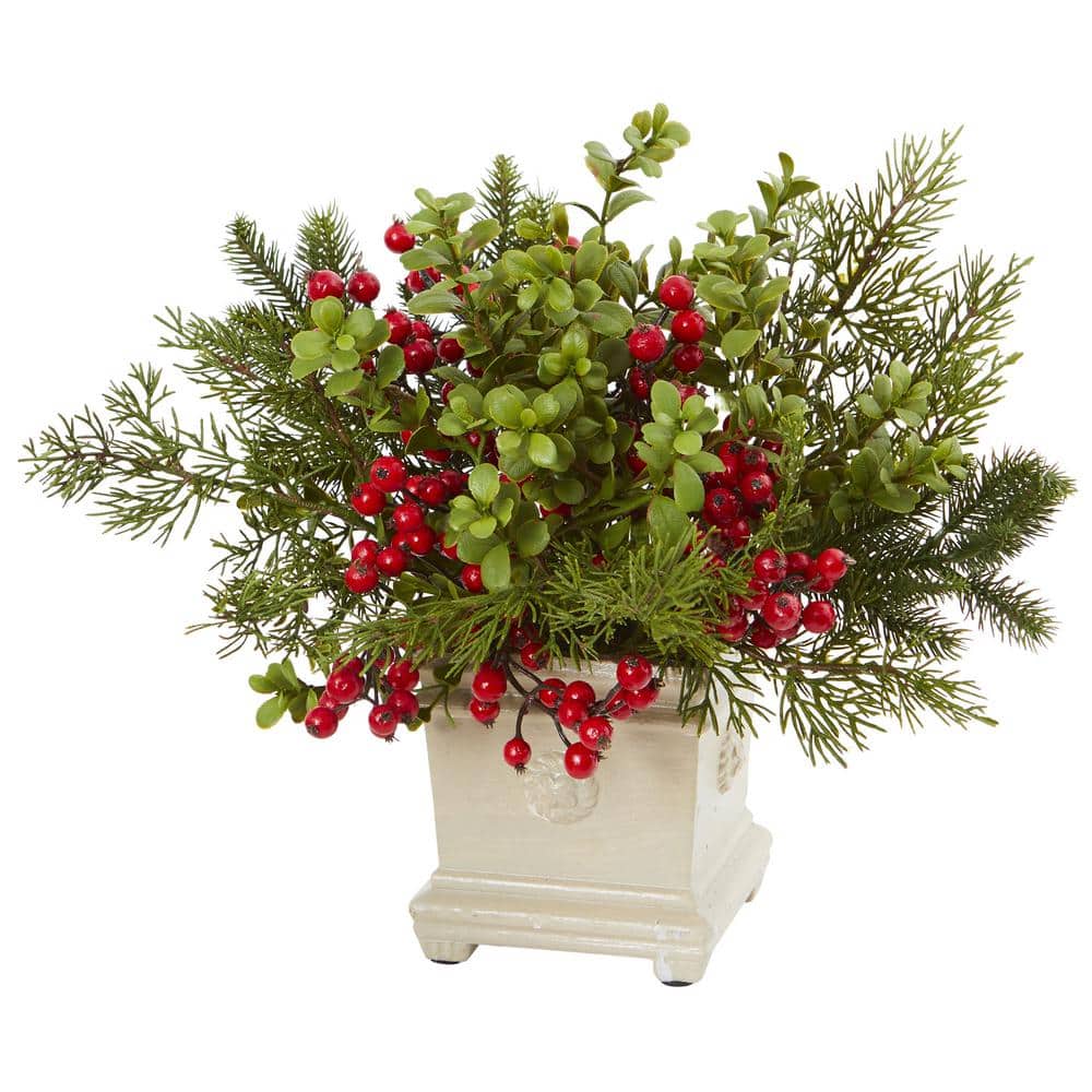 Greens and Berries- Potted Artificial Trees from Treetime