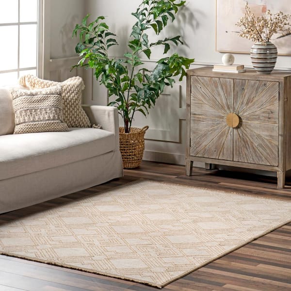 5 X 7 jute area rug with fringes for living room, 3' X 4' jute rug for  bedroom